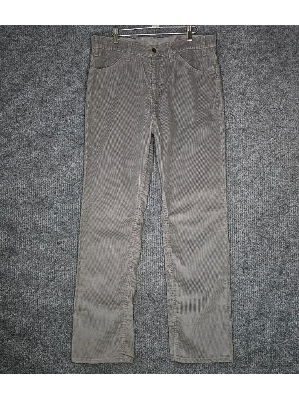 Vintage Levi’s 519 Corduroy Pants 80s Gray USA Tag 36 x 32 act 34 x 32
